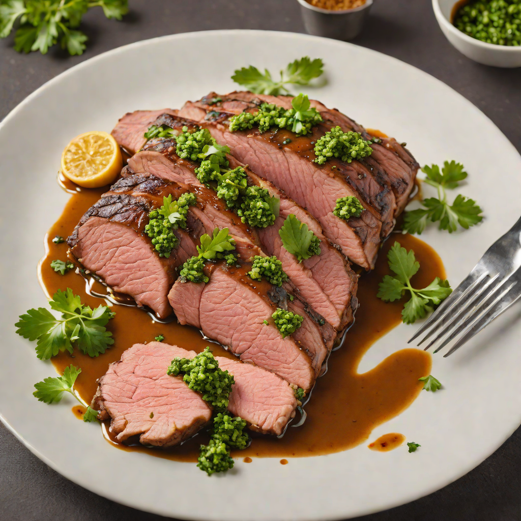 Slow-Roasted Picanha with Chimichurri Sauce