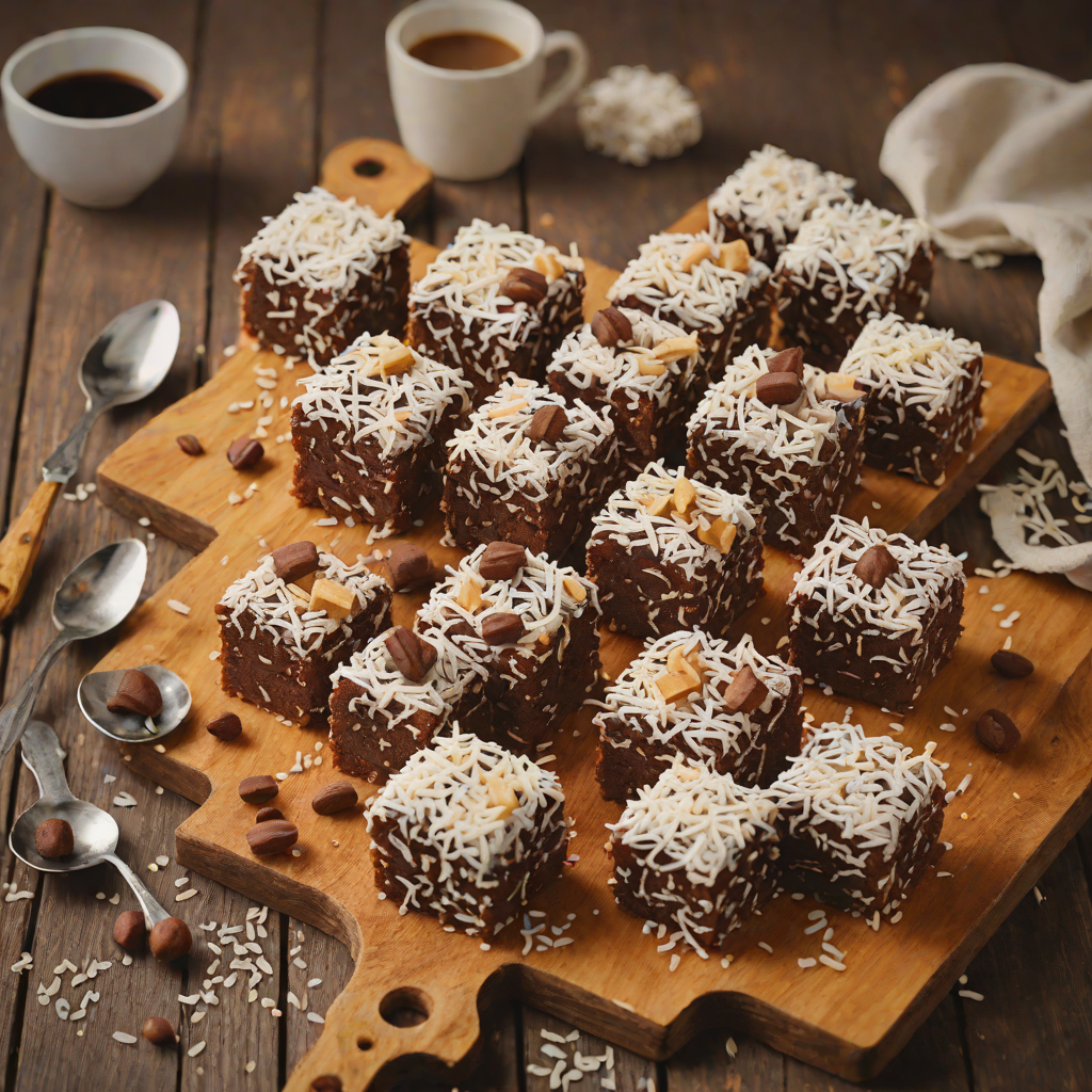 Espresso-Infused Lamington Cake Cubes