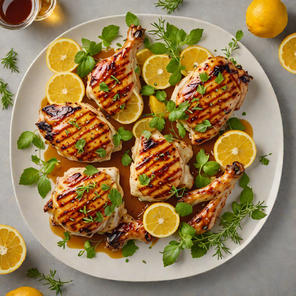 Grilled Citrus-Honey Glazed Chicken with Fresh Herbs