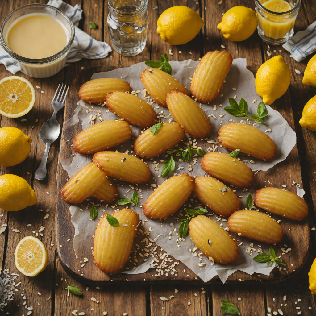 Lemon-Glazed Madeleines with Almond Flour