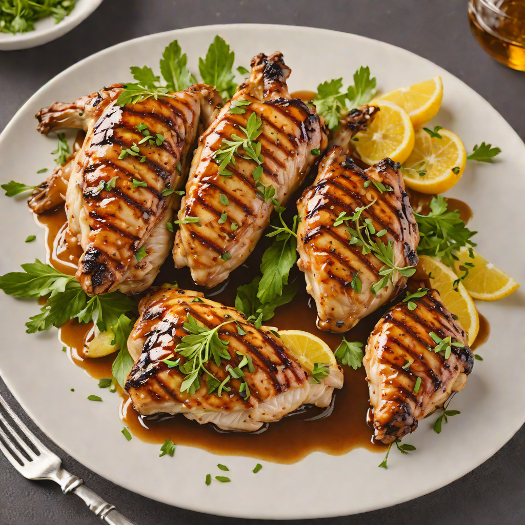 Grilled Herb-Marinated Chicken with North Park Honey Glaze