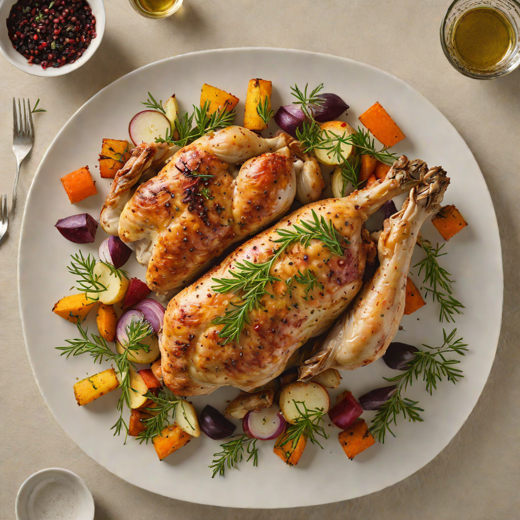 Alpine Herb-Crusted Roasted Chicken with Root Vegetables