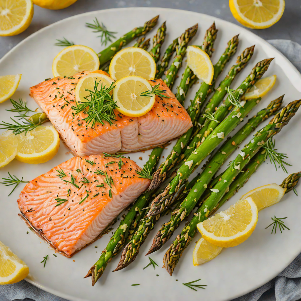 Sheet Pan Lemon-Rosemary Salmon with Roasted Asparagus