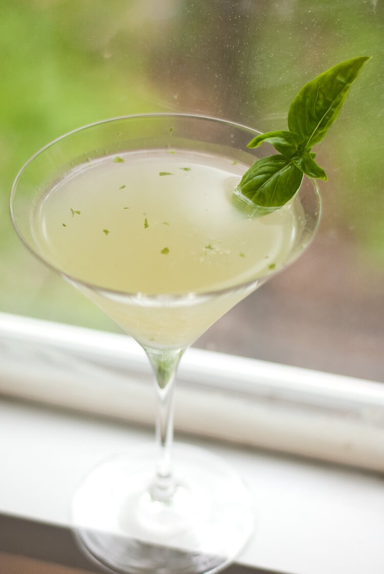 Citrus-Basil Gimlet with Gin