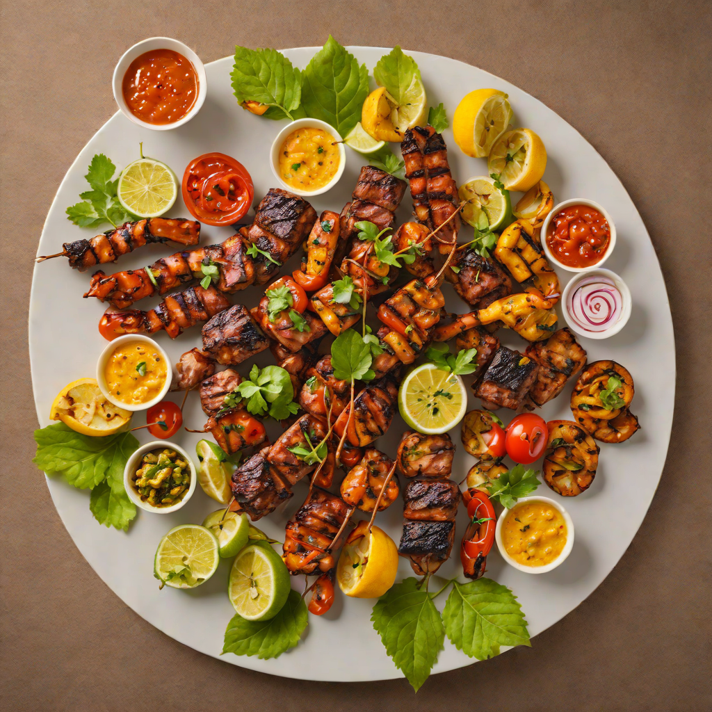 Buffet-Style Mixed Grill with Indian Tandoori Marinade