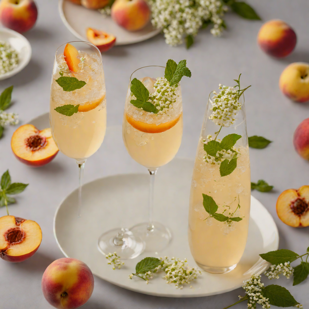 Sparkling Peach and Elderflower Fizz