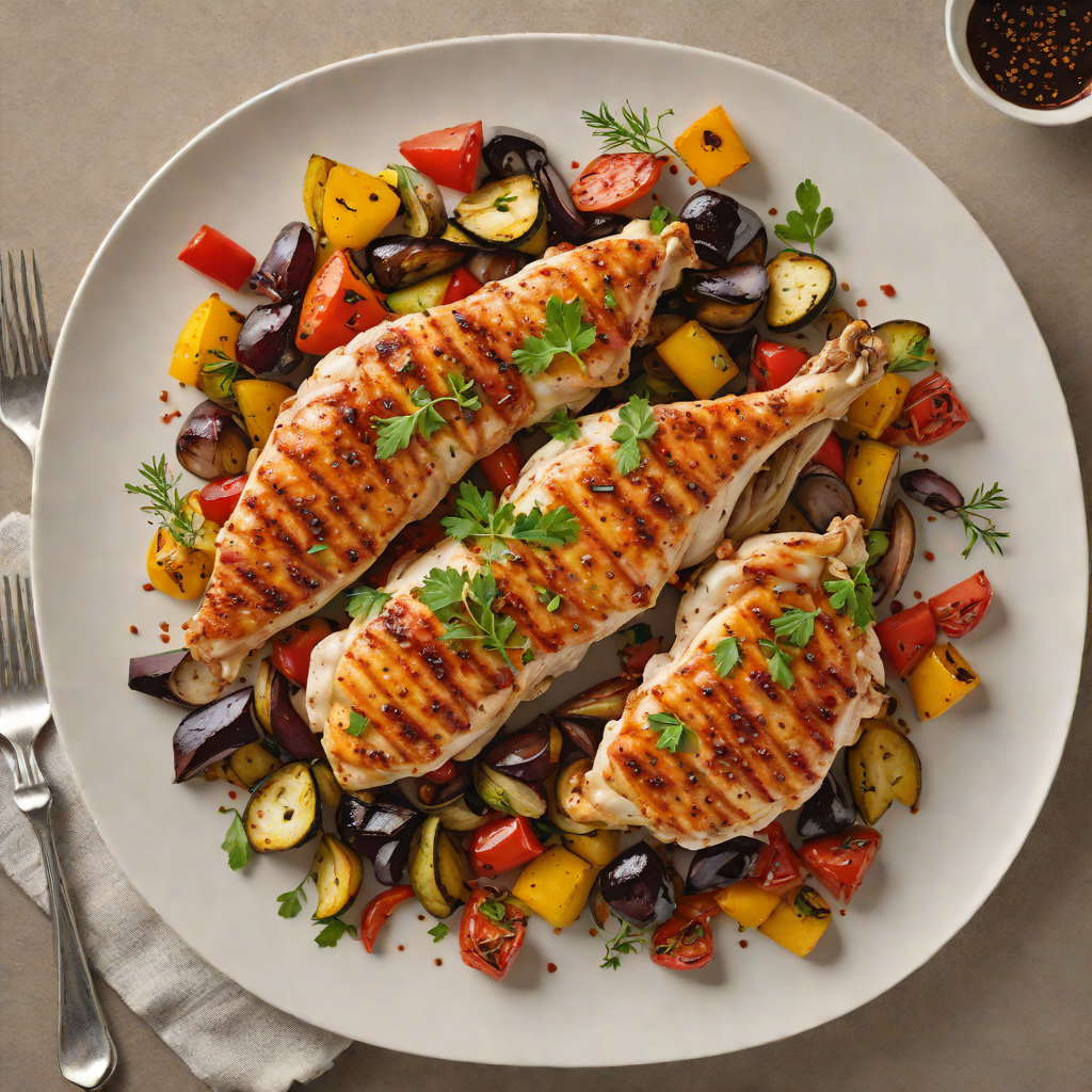 Pan-Seared Chicken with Smoky Paprika and Roasted Vegetables