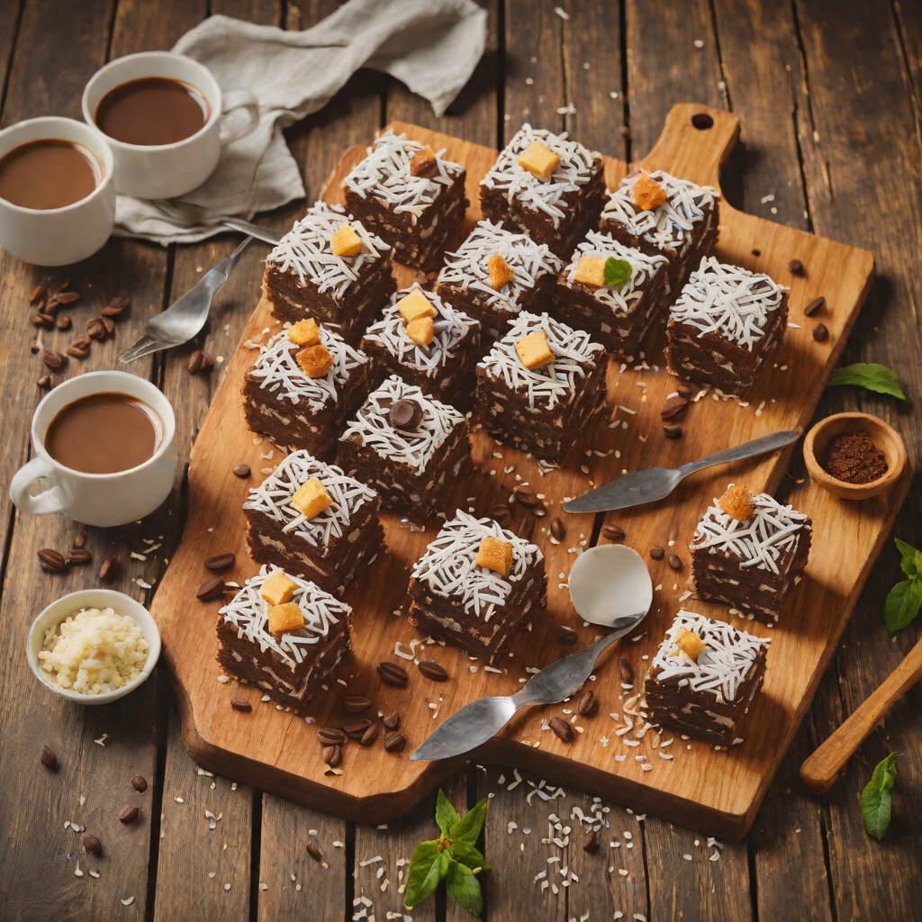 Coffee-Infused Lamington Cake Cubes