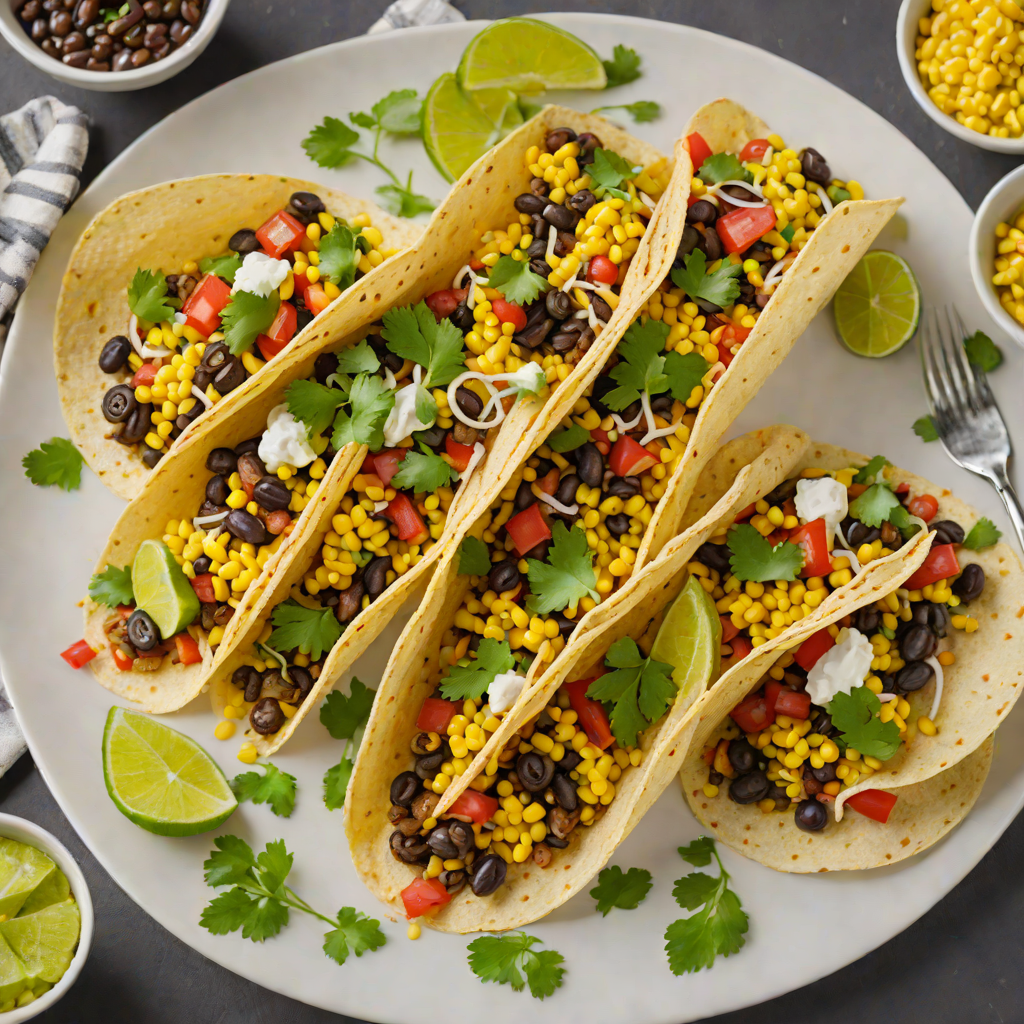 Latin American-Inspired Black Bean and Corn Street Tacos