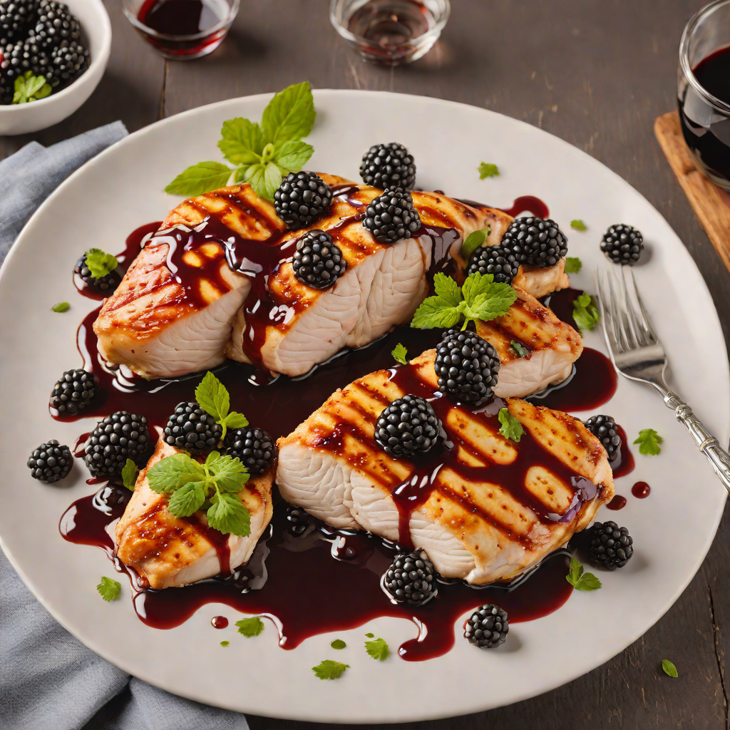 Pan-Seared Chicken with Tangy Blackberry Balsamic Reduction