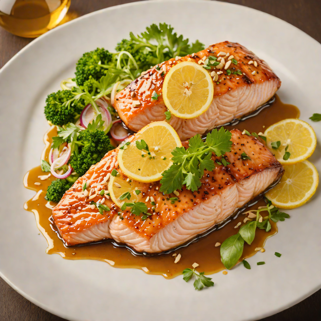 Honey-Lemon Ginger Glazed Salmon