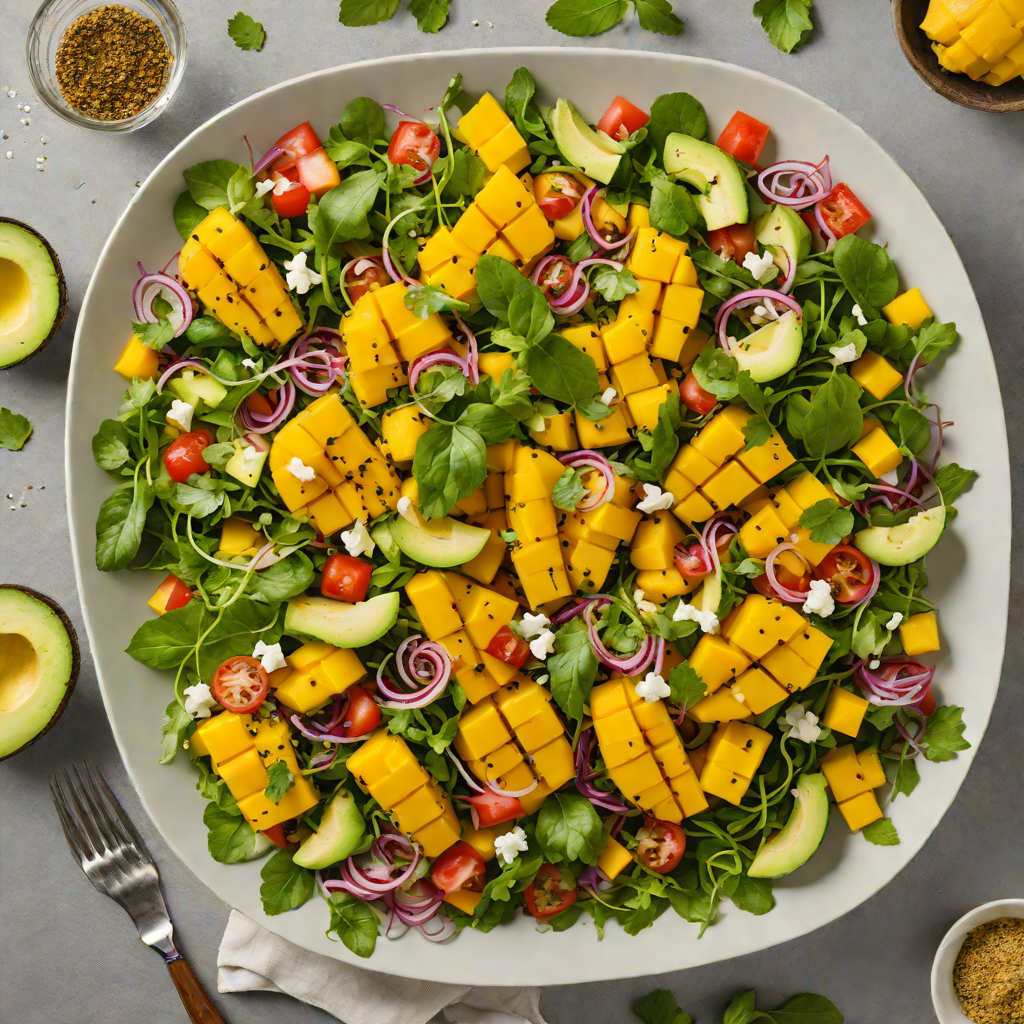 Charred Tiki-Style Mango and Avocado Salad