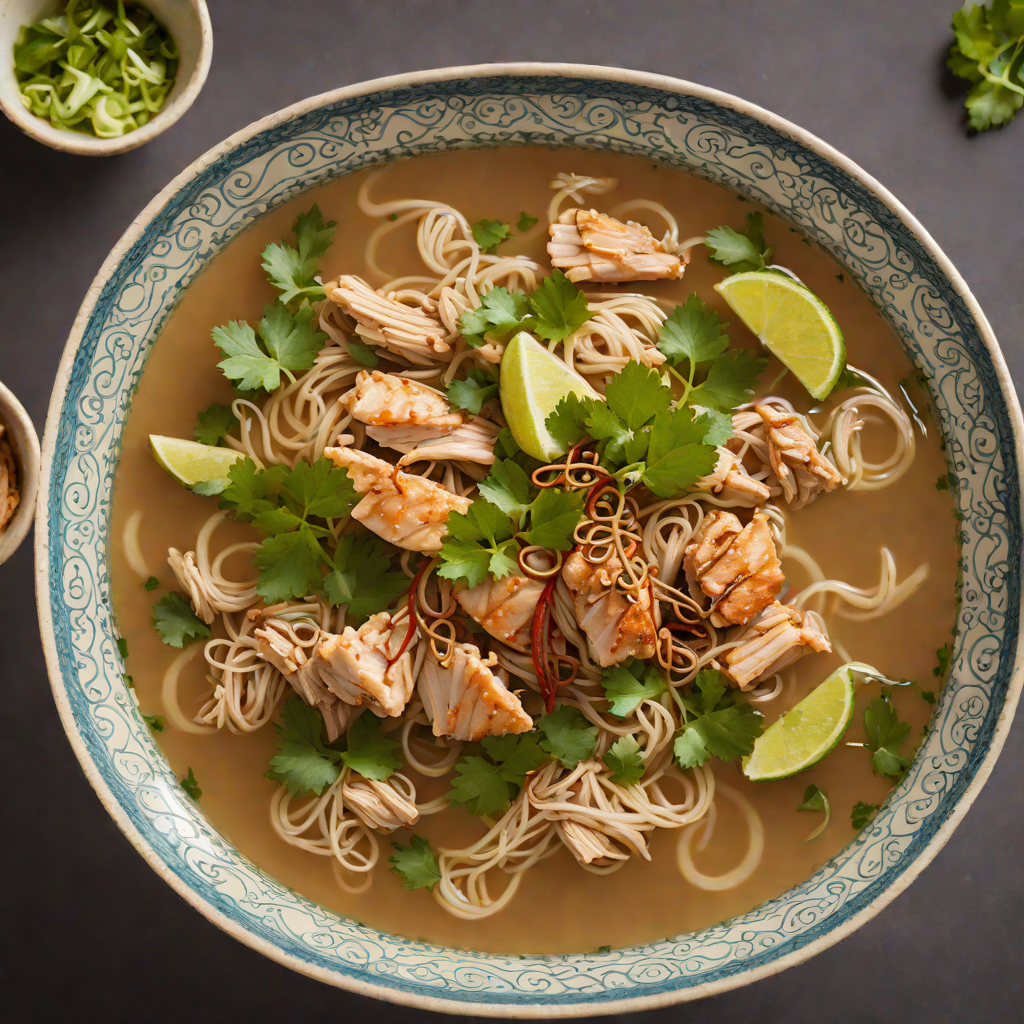 Slow-Simmered Chicken Pho with Star Anise and Ginger Broth