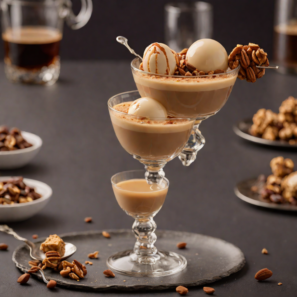 Espresso Affogato with Macadamia Praline
