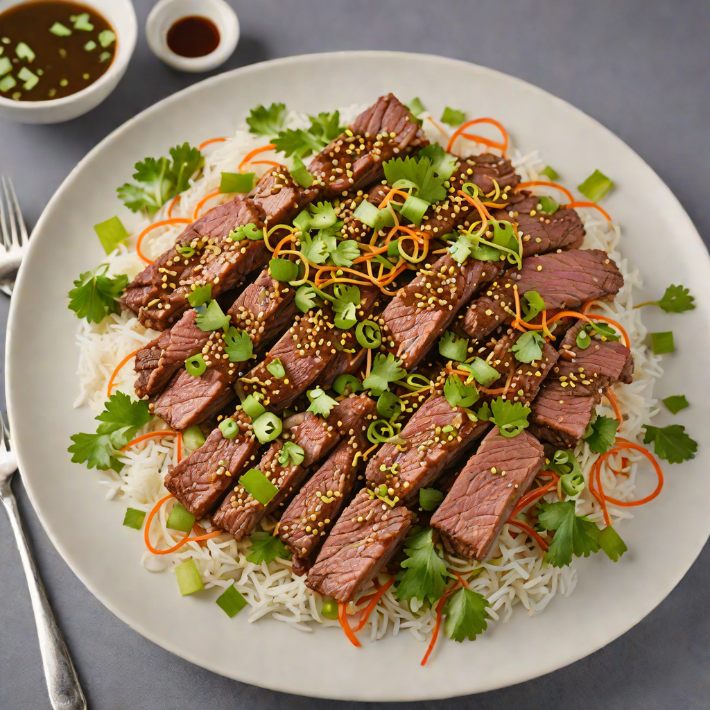 Pan-Seared Korean Bulgogi Beef with Scallion Salad