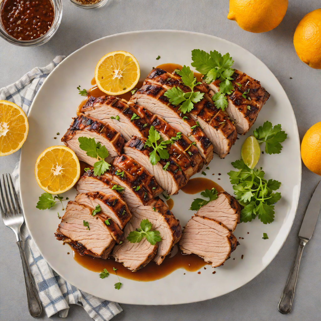 Grilled Citrus-Marinated Pork Shoulder with Anoka-Style Spice Rub