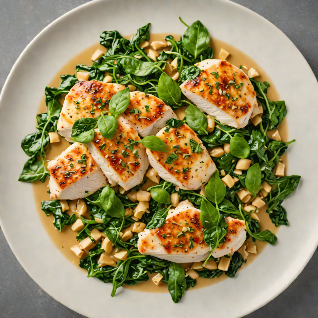 Sautéed Chicken Breast with Garlic and Spinach