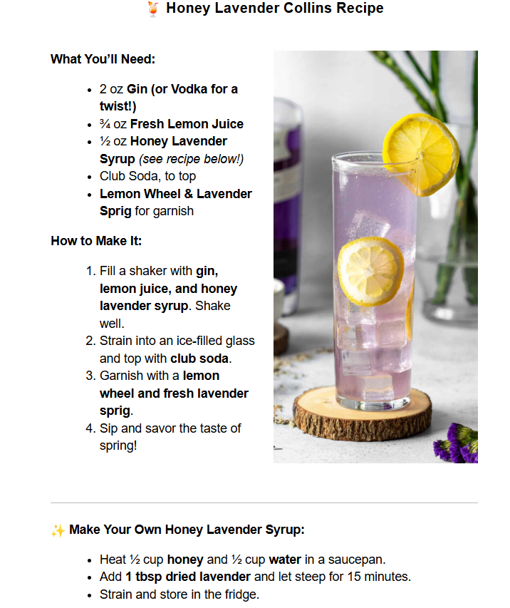 Anoka Honey Lavender Collins