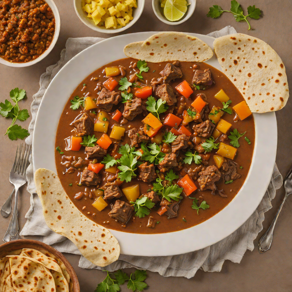 Slow-Simmered Berbere Lamb Stew with Injera-Inspired Flatbread