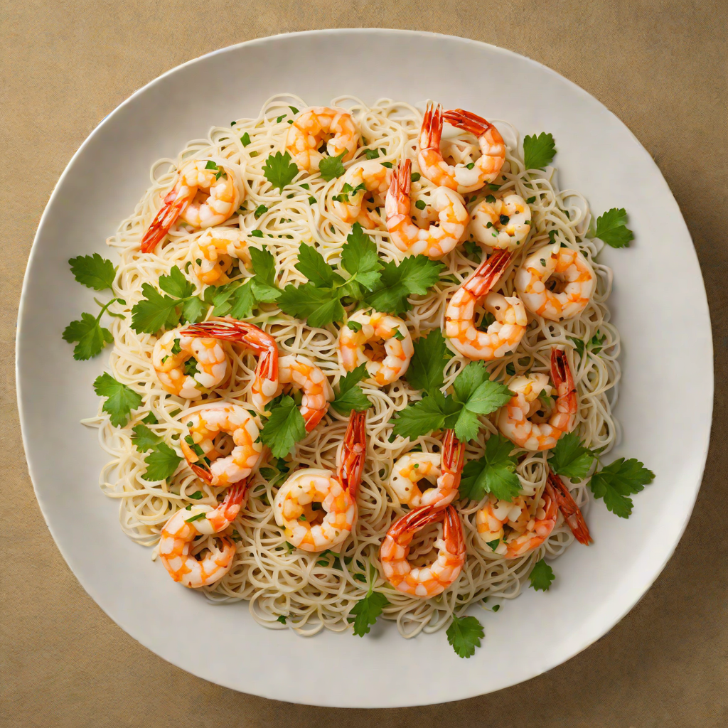 Sautéed Shrimp and Fresh Herb Rice Vermicelli Bowl