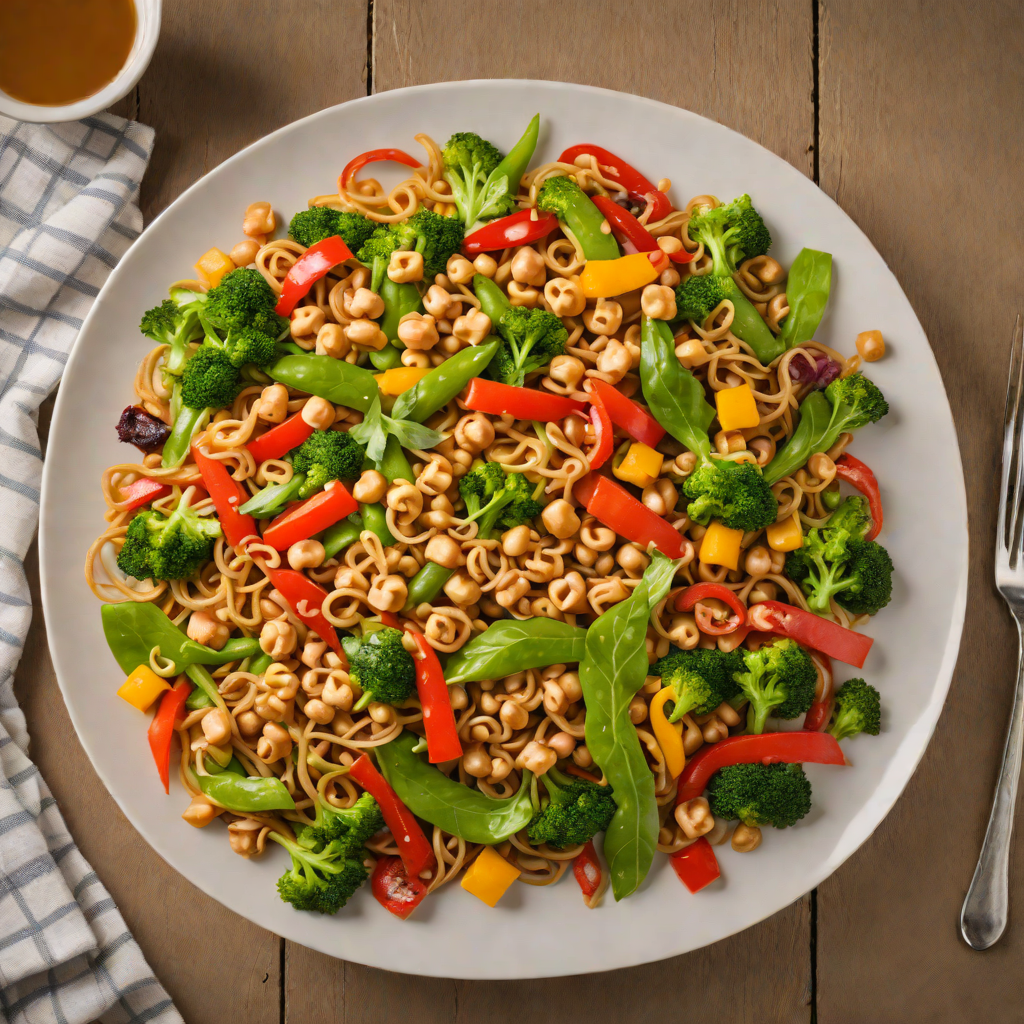 Sautéed Soybean and Vegetable Stir Fry with Garlic Sauce