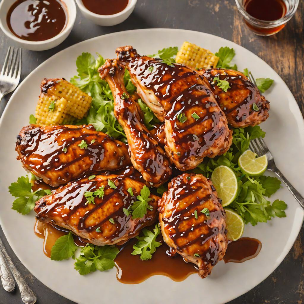 Grilled Southern-Style BBQ Chicken with Sweet Tea Glaze