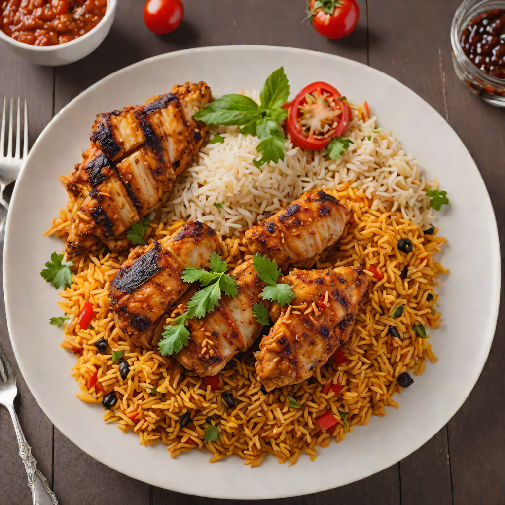 Nigerian-Inspired Spiced Jollof Rice with Grilled Chicken