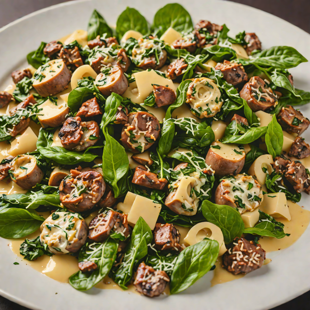 Cheesy Spinach-Stuffed Mushrooms with Italian Sausage