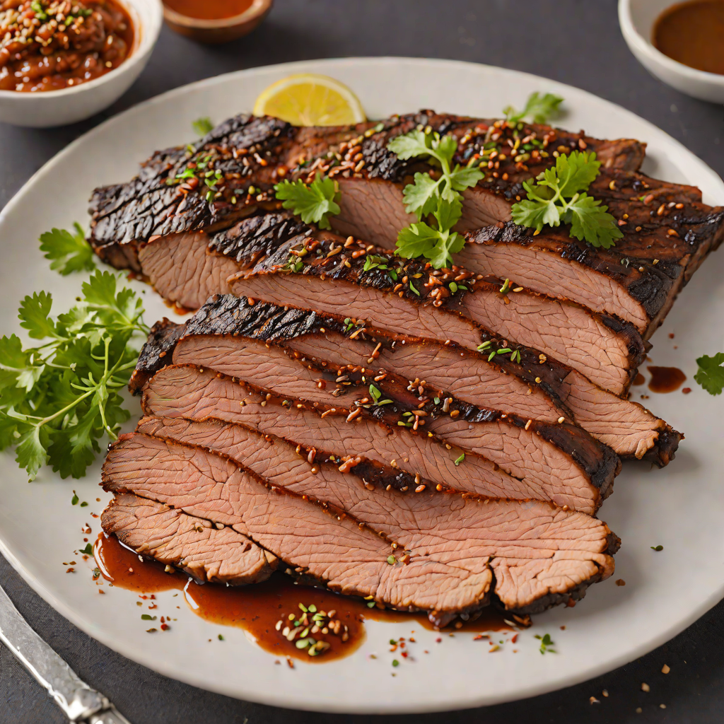 Grilled Texas-Style Smoked Brisket with Dry Rub