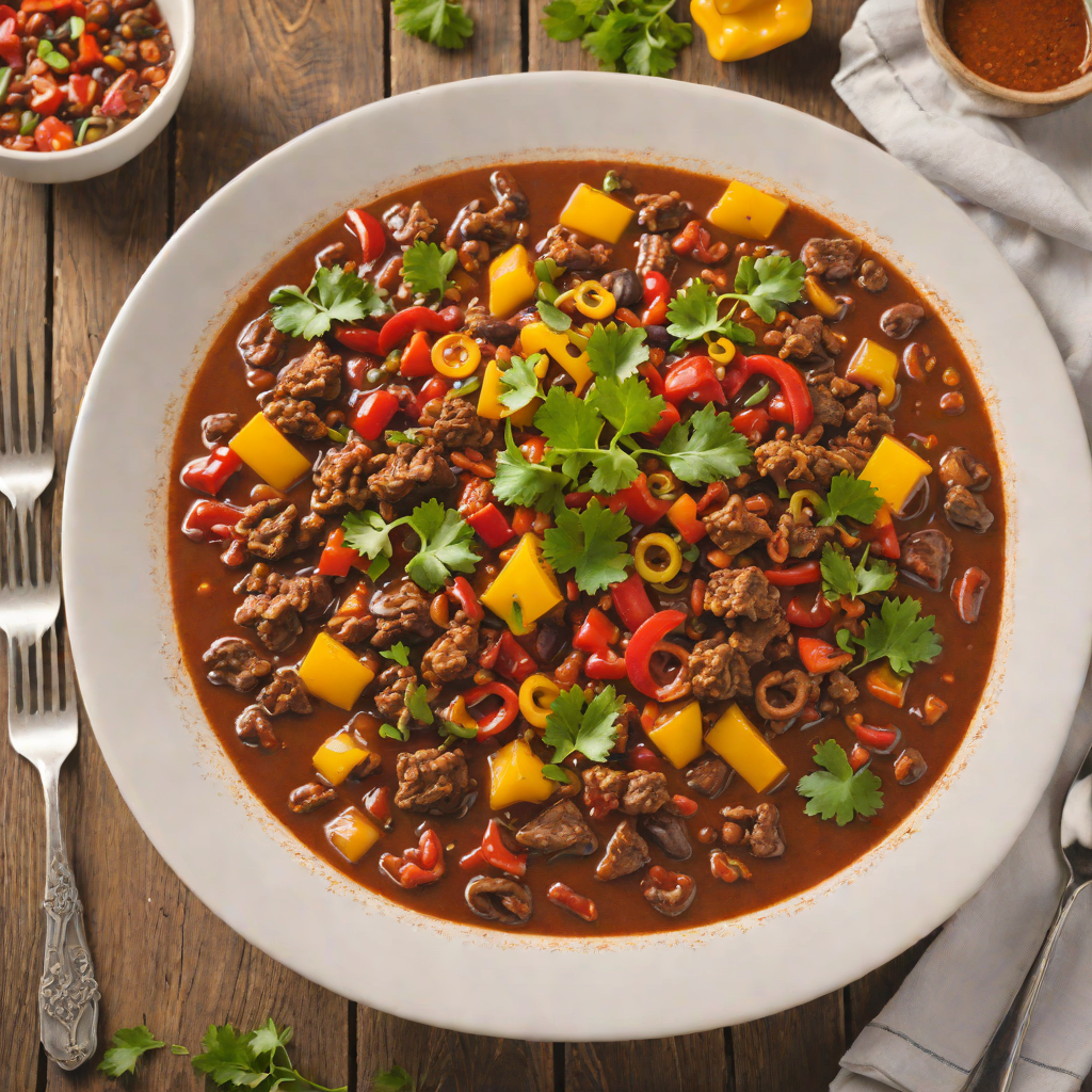 North Dakota-Inspired Bison Chili with Roasted Peppers