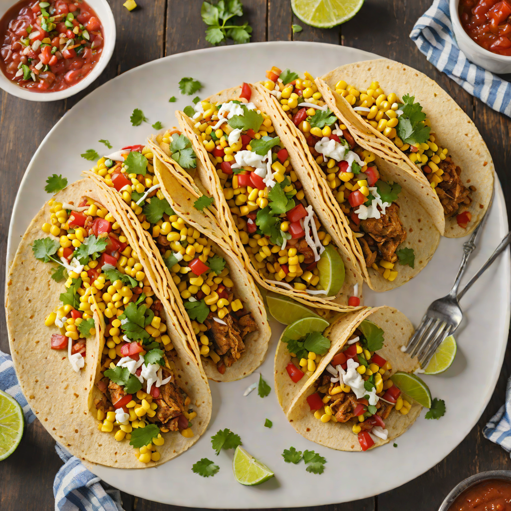 Spiced Tex-Mex Chicken Tacos with Roasted Corn Salsa