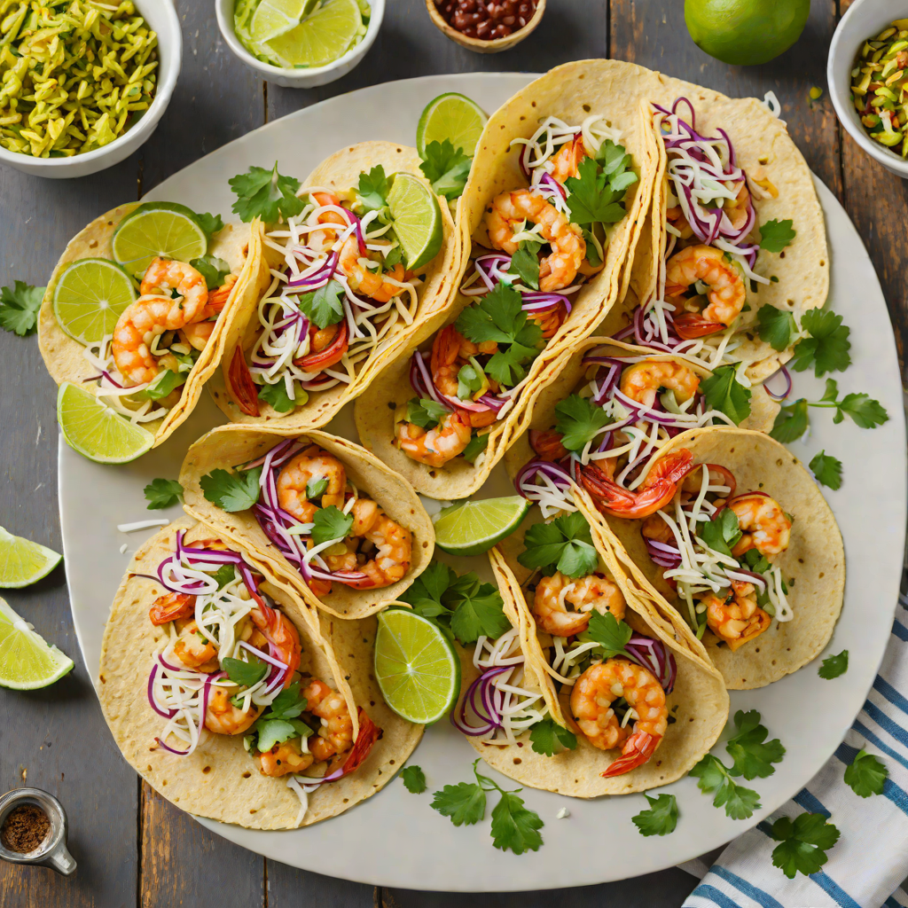 Spiced Amarillo Shrimp Tacos with Cilantro Lime Slaw