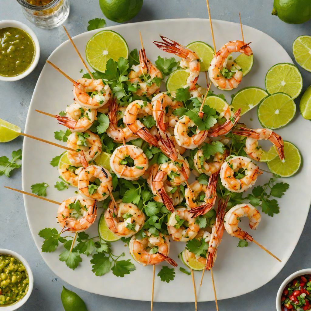 Honey-Lime Grilled Shrimp Skewers with Cilantro Salsa