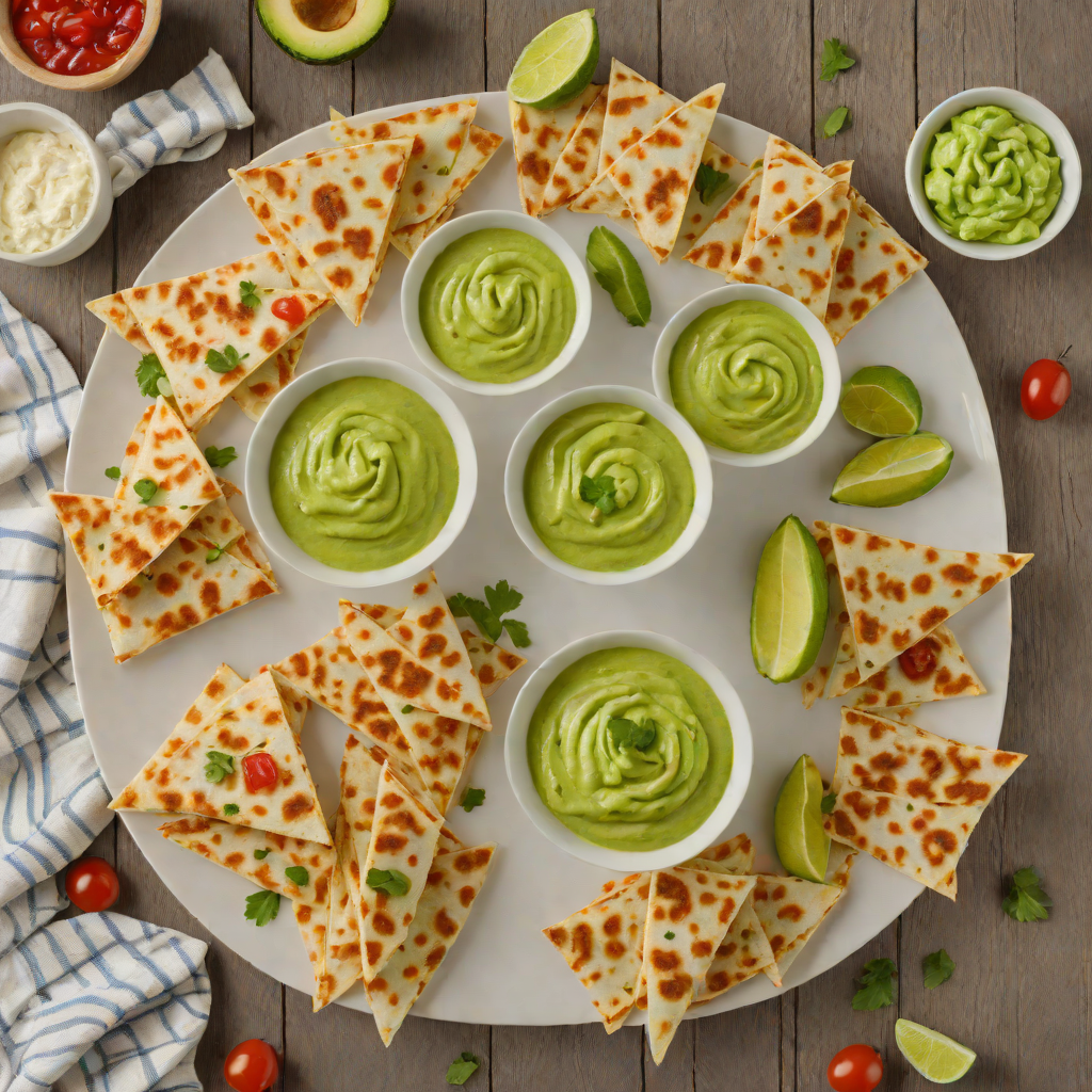 Kid-Friendly Mini Cheese Quesadillas with Avocado Dip