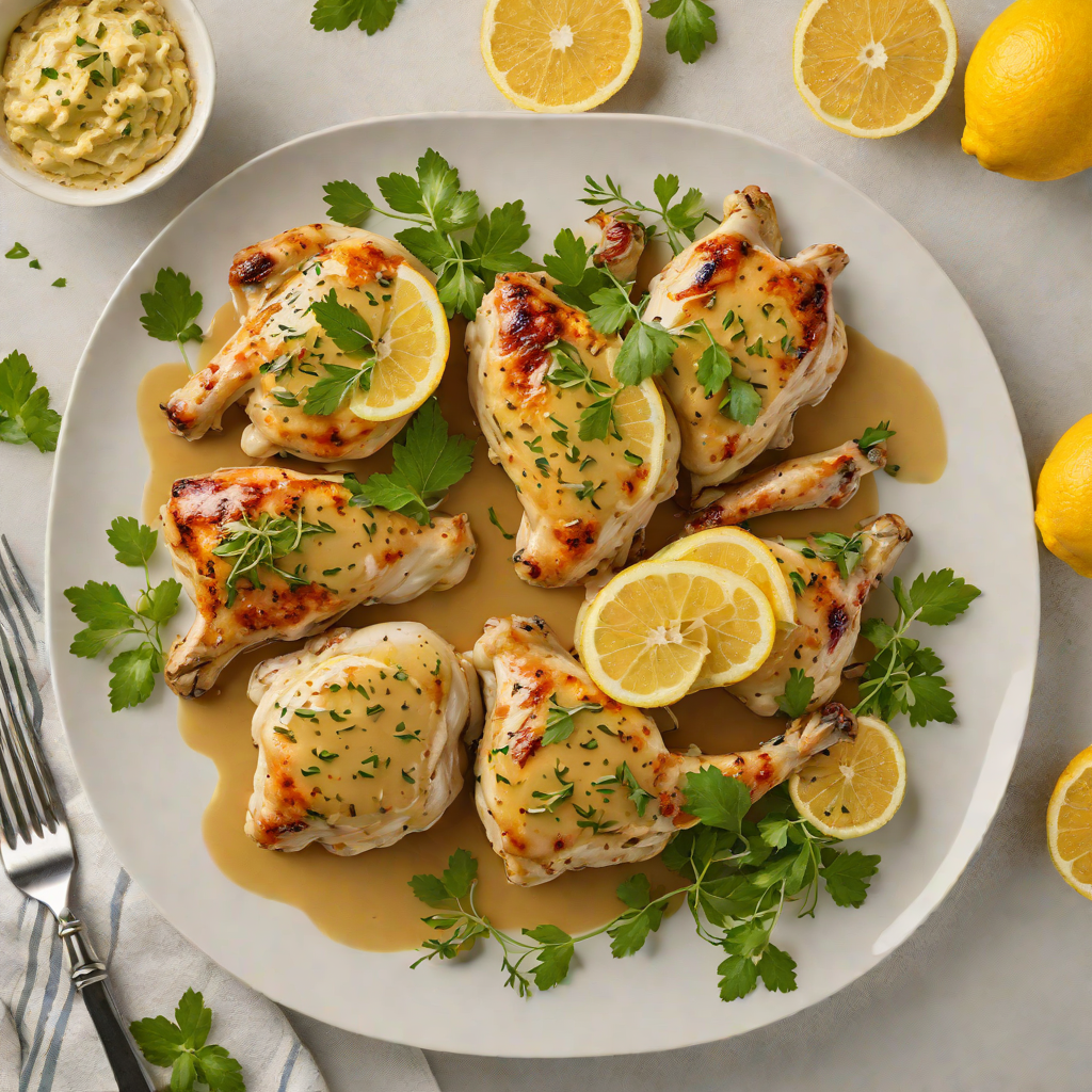 Baked Lemon-Herb Chicken with Honey Mustard Glaze