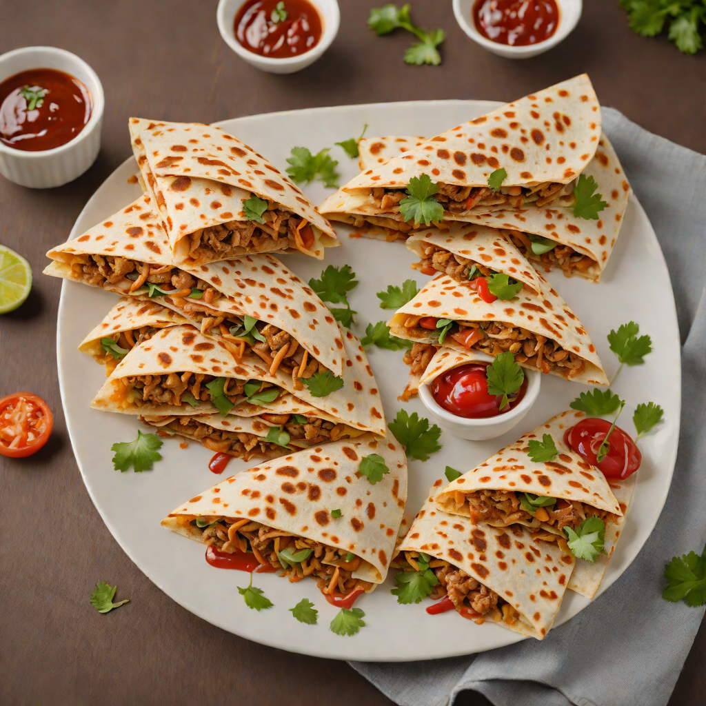 Sriracha Quesadilla with Vietnamese Pork Filling