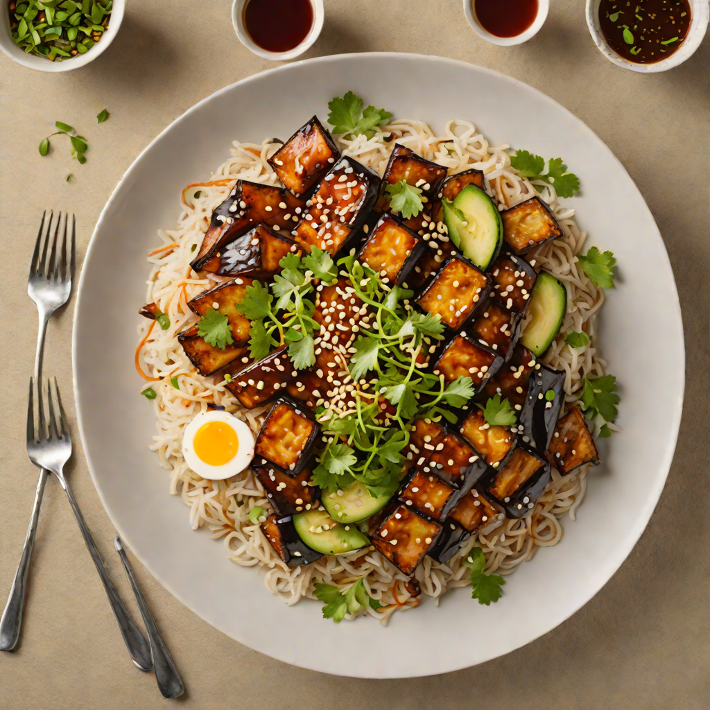 Crisped Miso-Glazed Eggplant Donburi Bowl