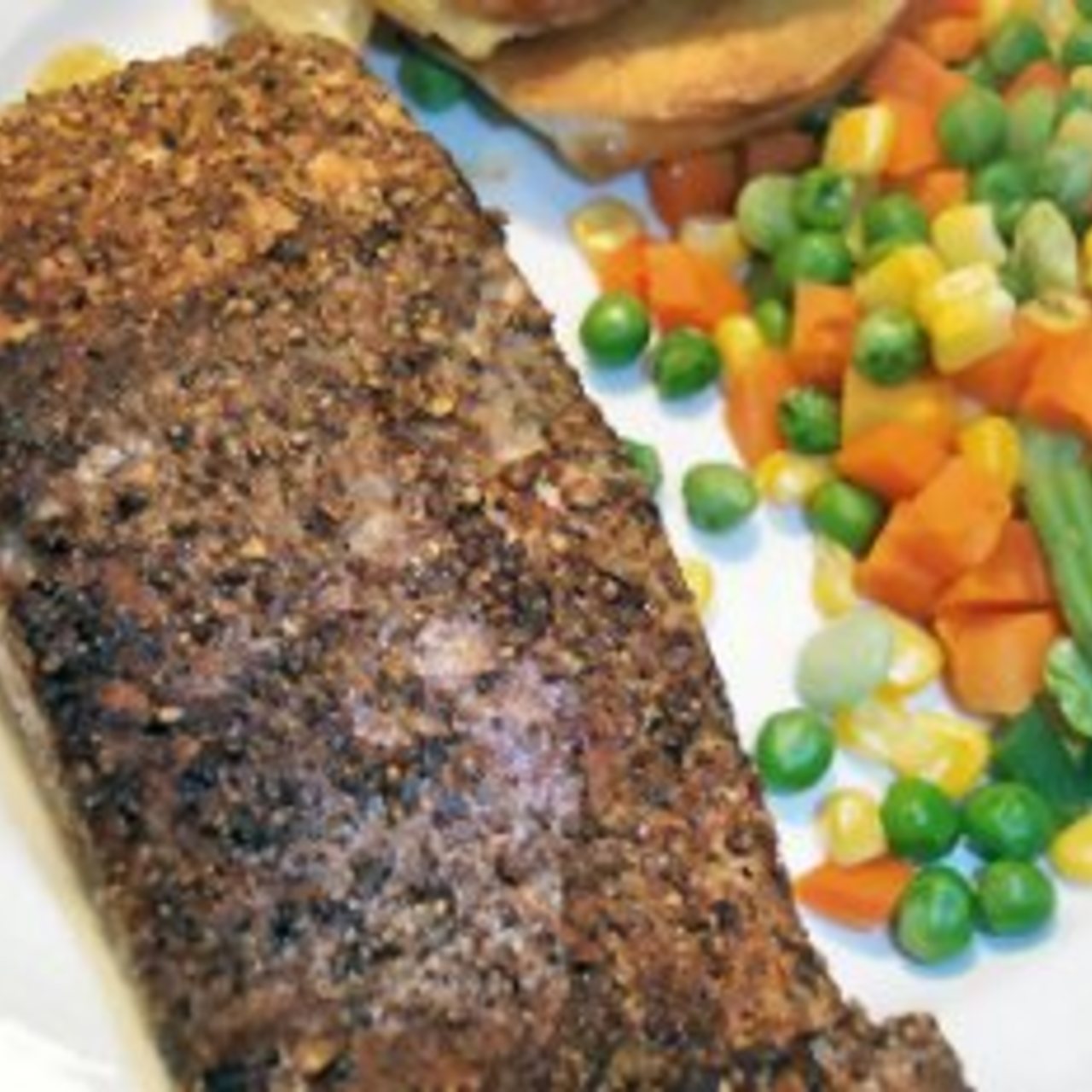 Herb-Crusted Salmon with Lemon-Zucchini