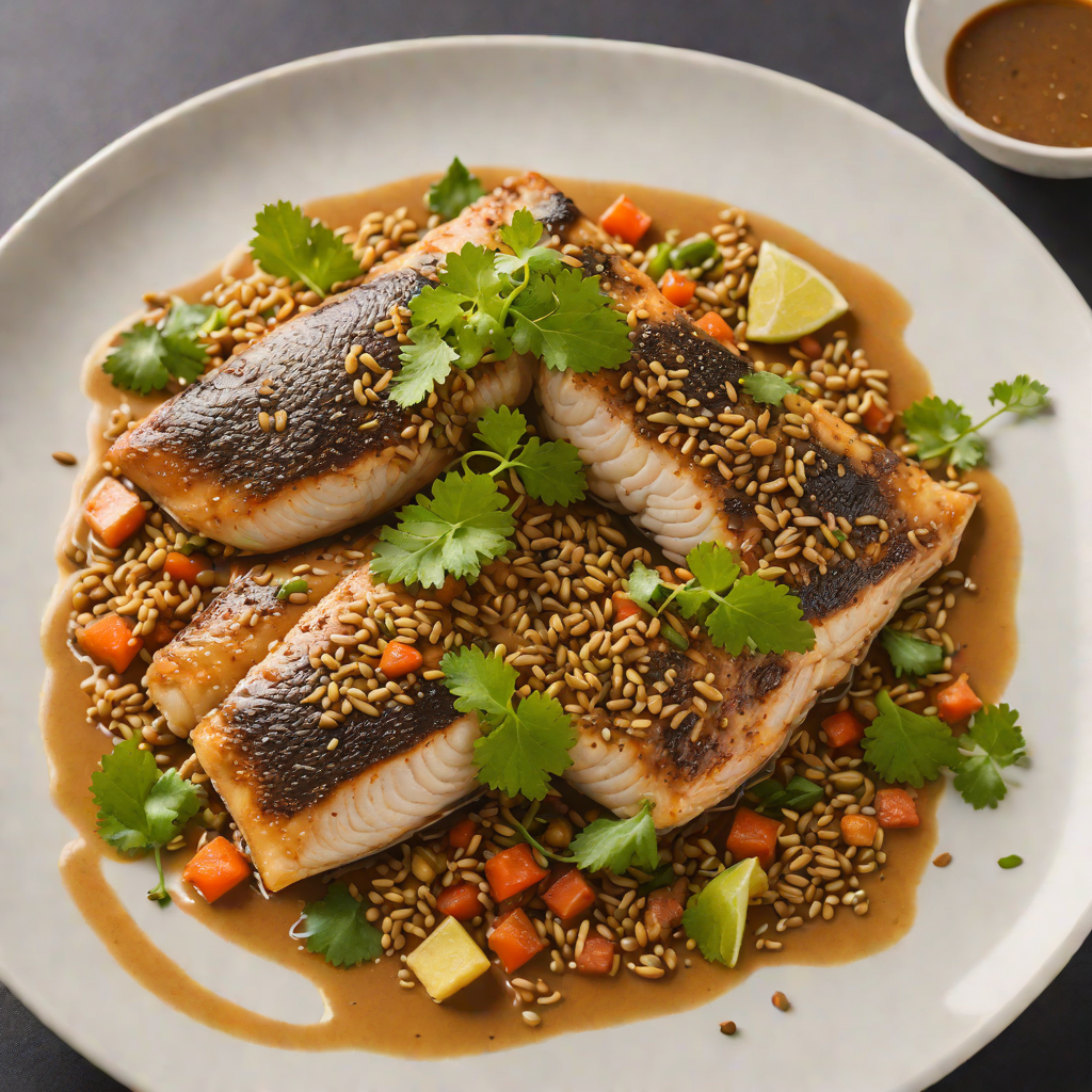 Braised Tilapia in Njansang Seed Sauce