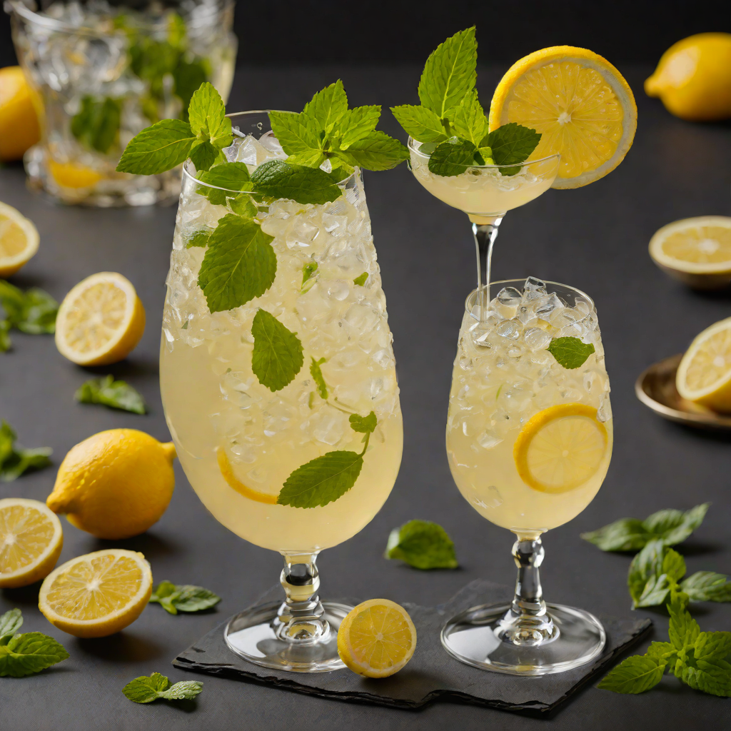 Glinda-Inspired Sparkling Lemonade Mocktail with Fresh Mint