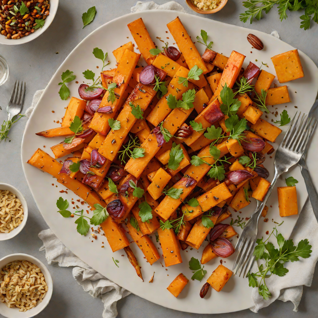 Honey-Glazed Carrot and Sweet Potato Sheet Pan Roast