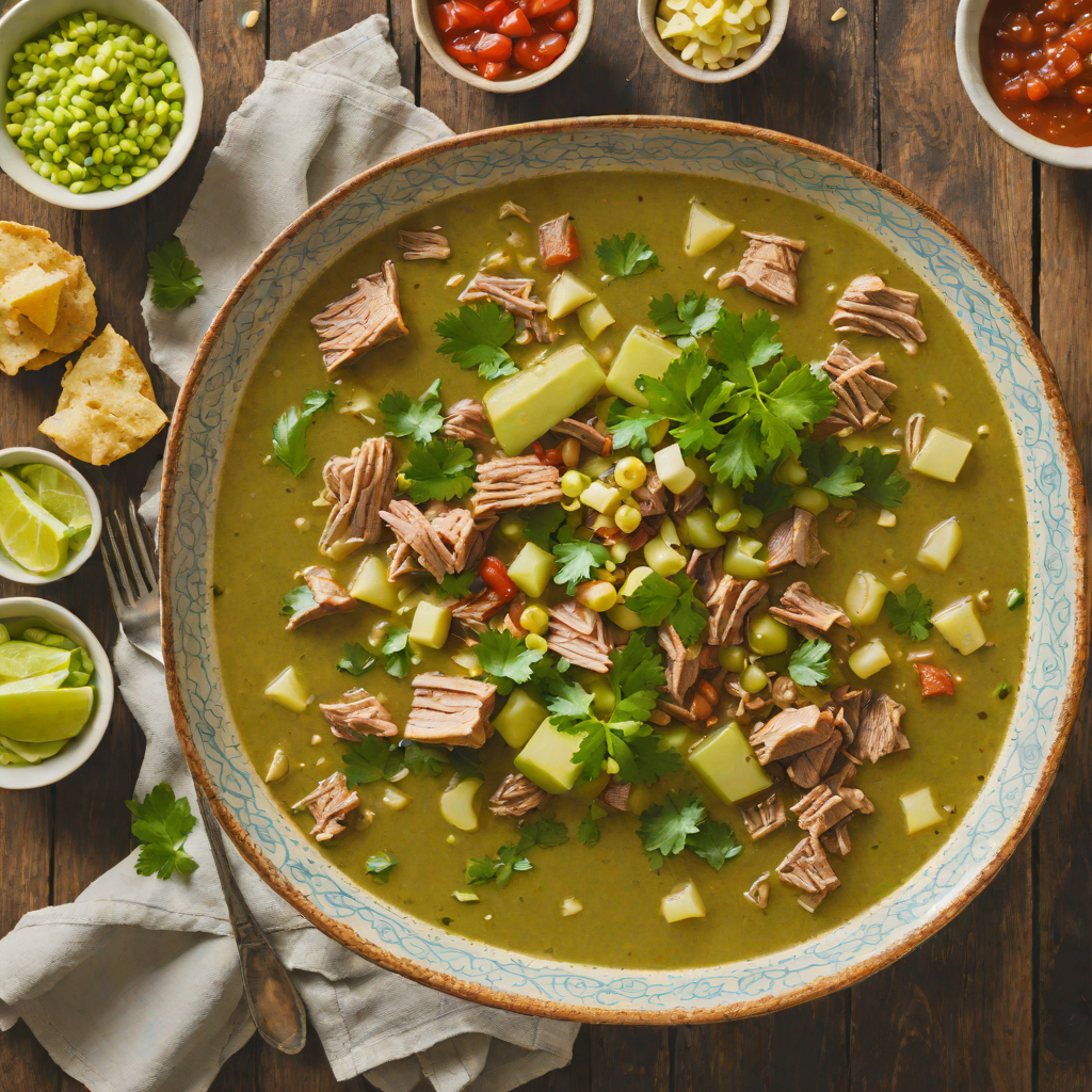 Slow-Cooked Texas Pozole Verde with Hominy and Pork Shoulder