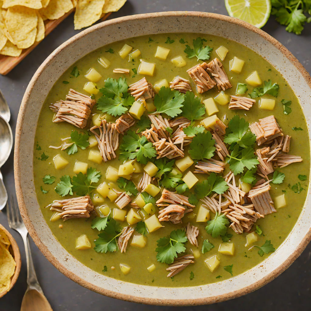 Slow-Simmered Pozole Verde with Hominy and Pork Shoulder