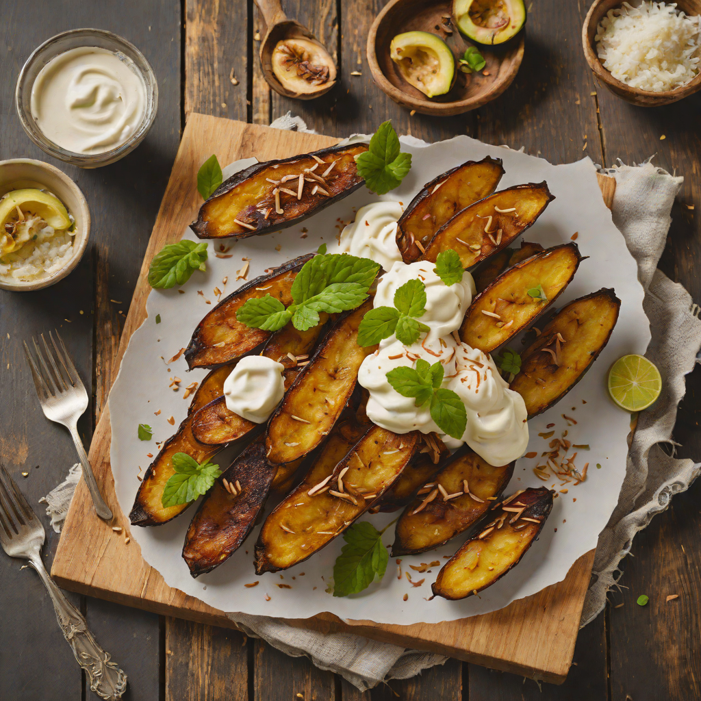 Aged Rum-Caramelized Plantains with Coconut Cream