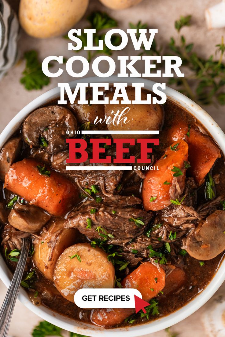 Slow-Cooker Herb Beef & Mushroom Stew