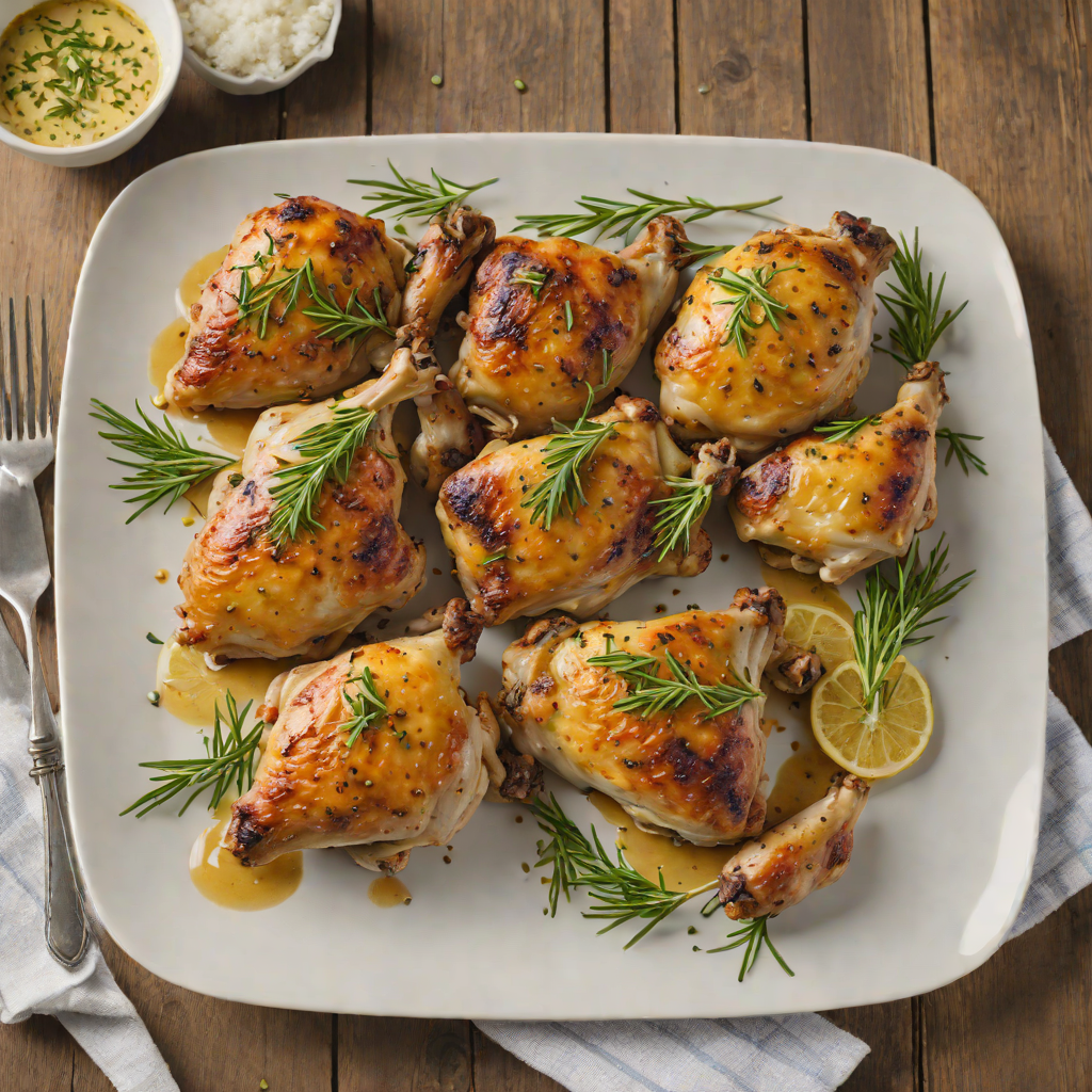 Baked Tuscarora Silver-Gold Chicken Thighs with Rosemary and Garlic
