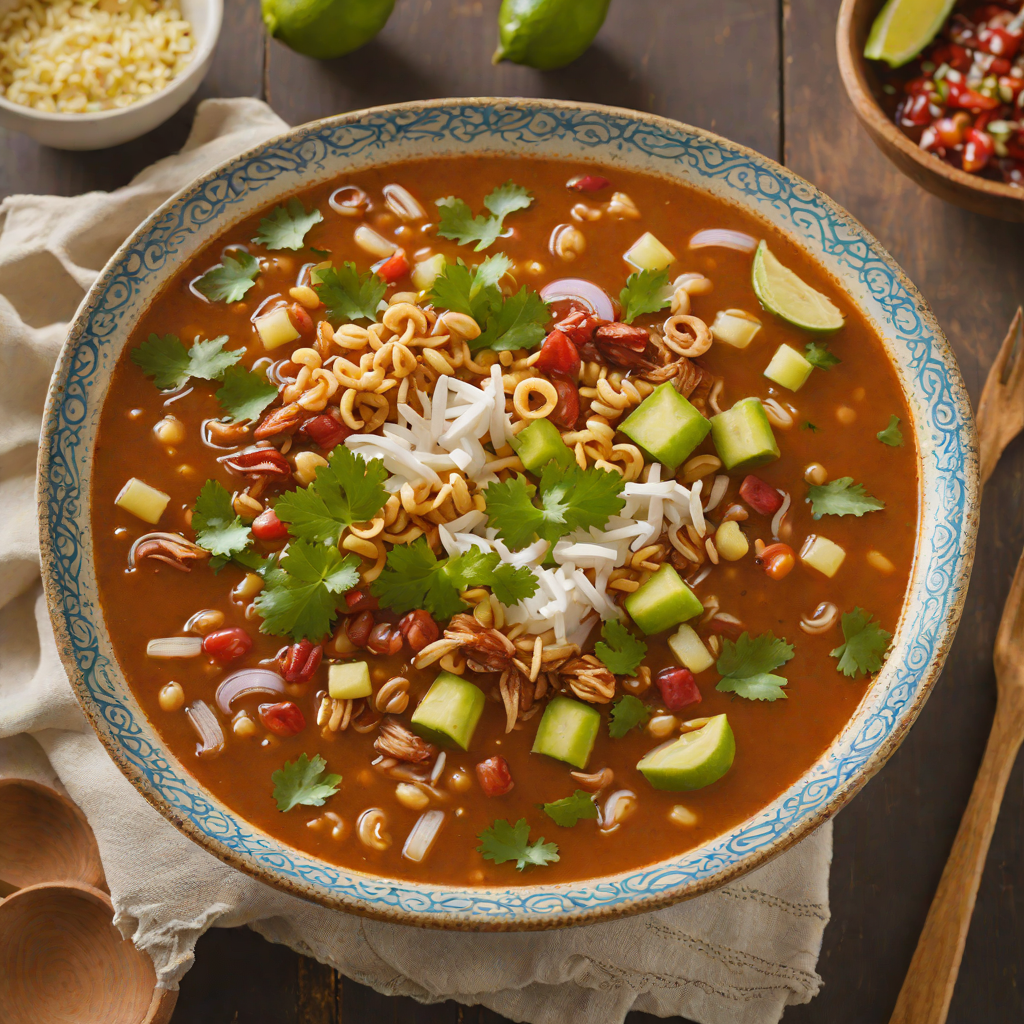 Slow-Simmered Pozole with Roasted Chile and Hominy