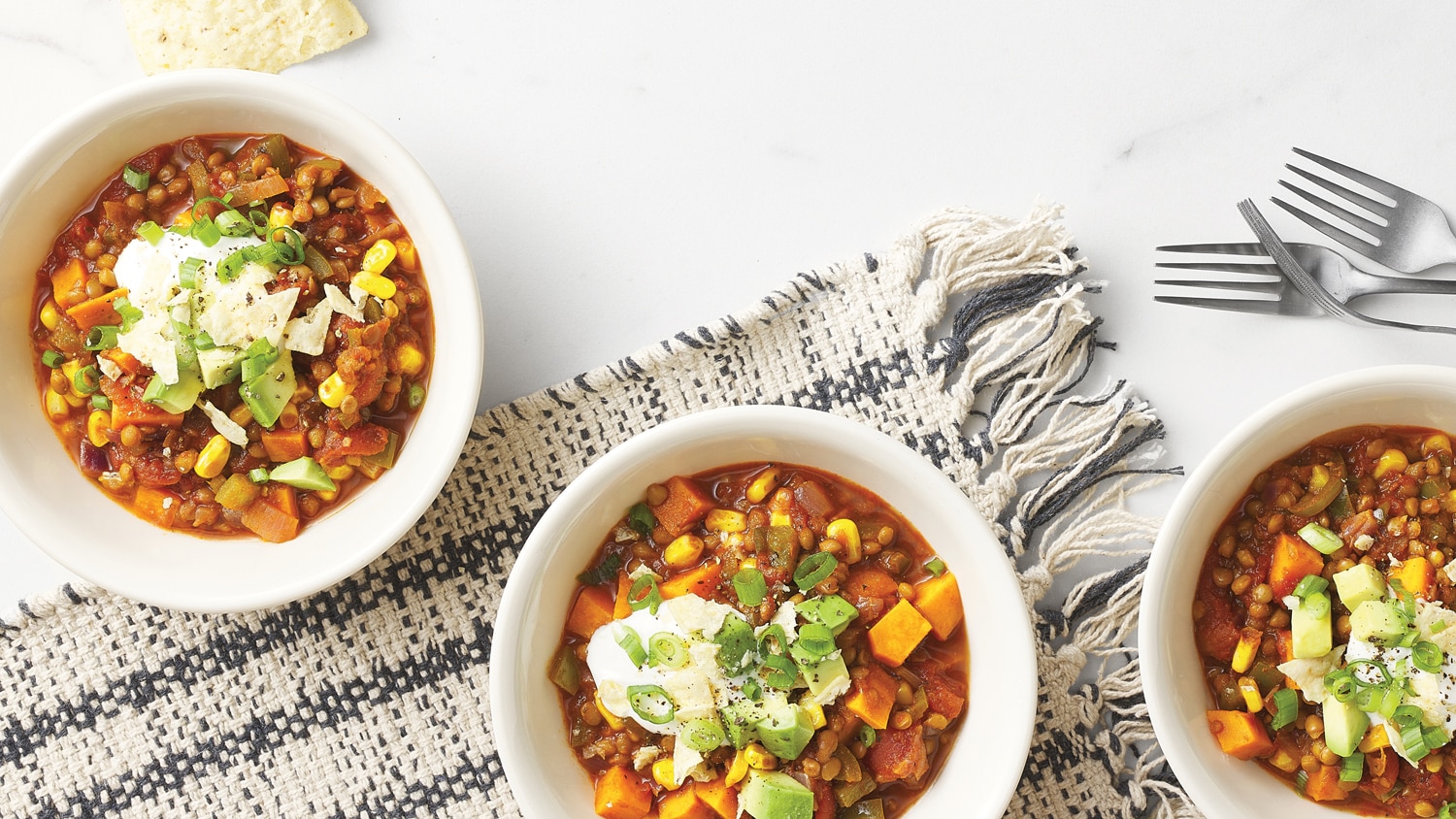 Smoked Paprika Lentil & Sweet Potato Chili