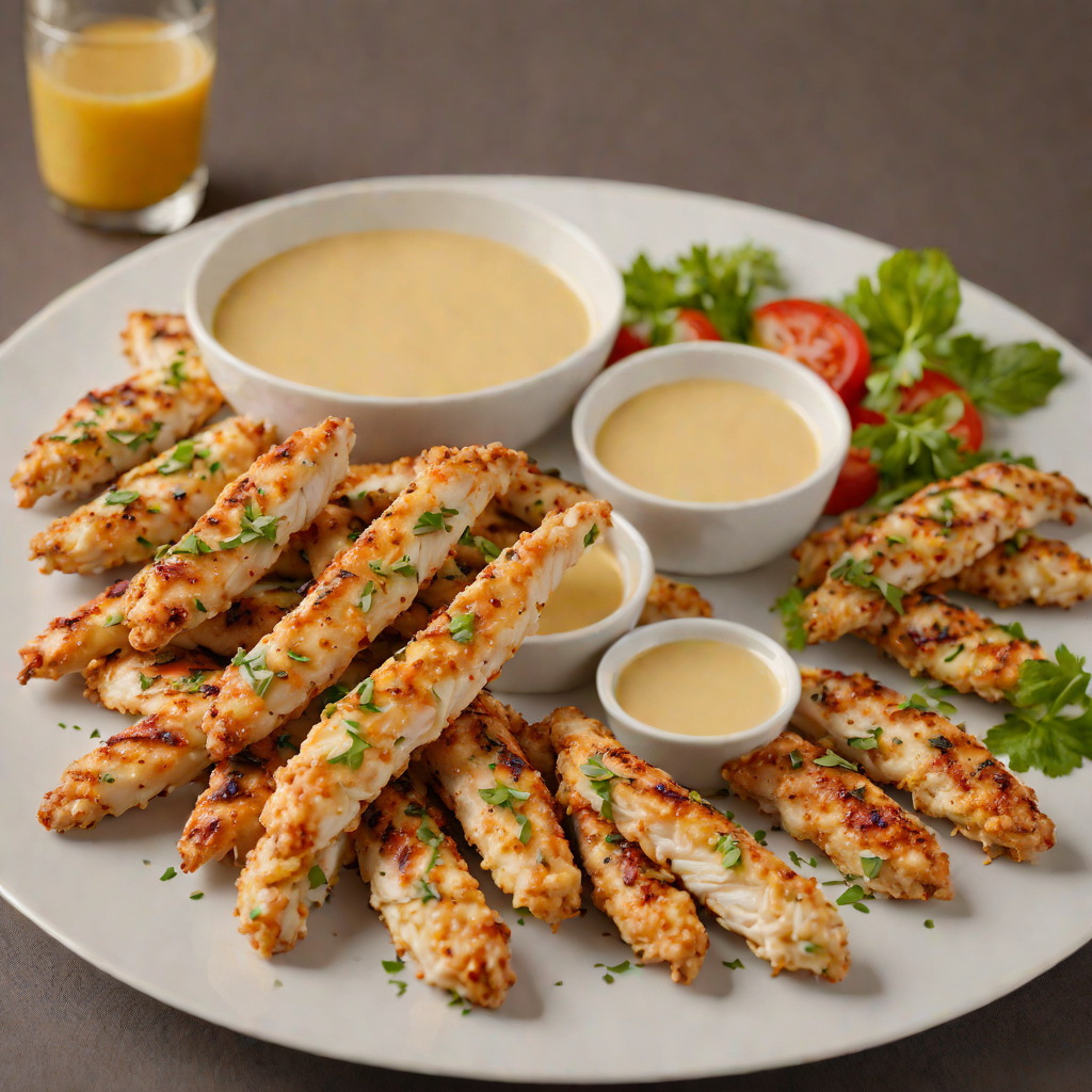 Grilled Chicken Tenders with Honey Mustard Dipping Sauce