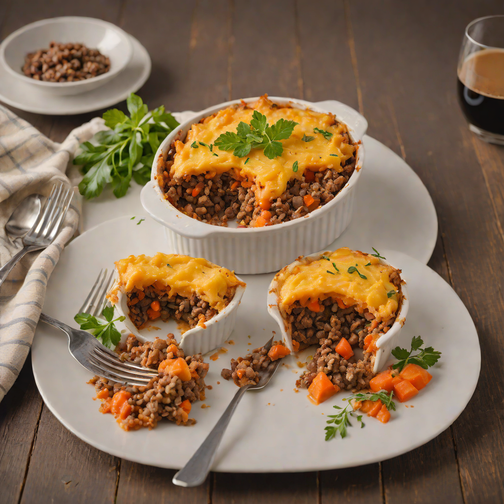 Rustic Cottage Pie with Sweet Potato Mash